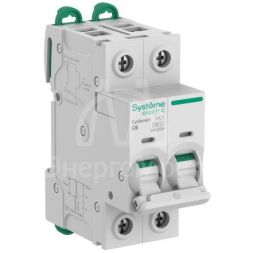 Выключатель автоматический 2п C 6А 6кА Systeme9 400В SE S9F22206