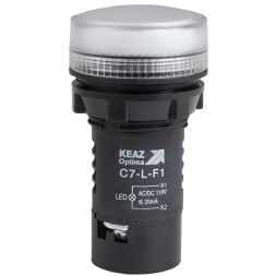 Лампа светодиодная OptiSignal Compact D22 С7-L-F1 бел. 110В AC/DC XB7EV01GP КЭАЗ 362153
