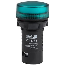 Лампа светодиодная OptiSignal Compact D22 С7-L-F3 зел. 110В AC/DC XB7EV03GP КЭАЗ 362154