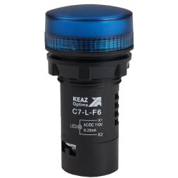 Лампа светодиодная OptiSignal Compact D22 С7-L-F6 син. 110В AC/DC XB7EV06GP КЭАЗ 362157