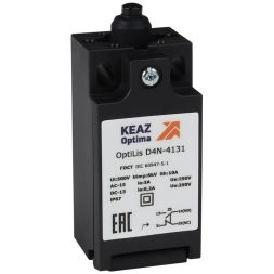 Выключатель концевой OptiLiS D4N-4131 толкатель пластик. EN 50047 XCKN2112P20 КЭАЗ 365302