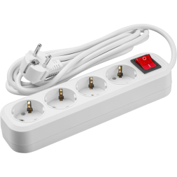 Удлинитель 4х5м с заземл. 16А IP20 90 810 OPE-S-04-500-ESC-3x1 с кнопкой бел. ОНЛАЙТ 90810