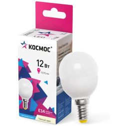 Лампа светодиодная GL45 12Вт 3000К E14 1070лм 174-265В КОСМОС LkeLED12wGL45E1430